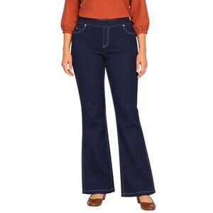 Pajama Jeans NEW Bootcut Mid-Rise Womens Large Indigo Blue Soft Stretch Comfort